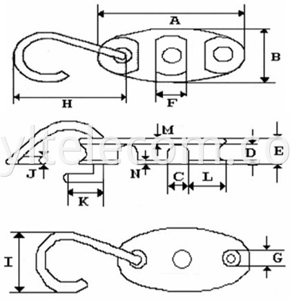 Plastic Tensioners for drop cable1